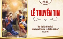 Thứ Tư 25/03/2026 – Thứ Tư tuần 5 Mùa Chay – Lễ TRUYỀN TIN - Lễ Trọng