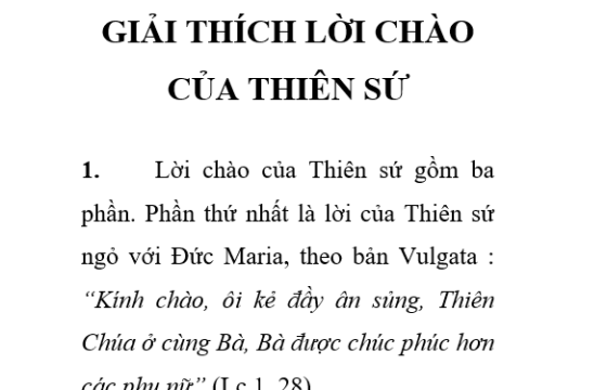 Những Giải Th&iacute;ch Về Lời Ch&agrave;o Của Thi&ecirc;n Sứ Hay C&aacute;c B&agrave;i Giảng Về K&iacute;nh Mừng Maria của th&aacute;nh T&ocirc;ma Aquin&ocirc;, D&ograve;ng Anh Em Giảng Thuyết