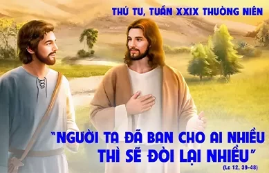 Thứ tư 23/10/2024 – Thứ Tư tuần 29 thường niên