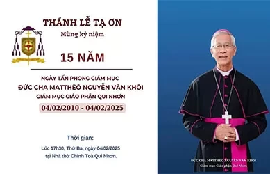 Thánh lễ tạ ơn 15 năm hồng ân Giám mục của Đức cha Matthêô Nguyễn Văn Khôi