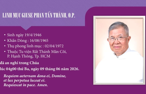 Hiệp Th&ocirc;ng: Linh mục Giuse Phan Tấn Th&agrave;nh, O.P